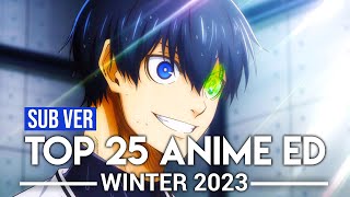 Top 25 Anime Endings - Winter 2023 (Subscribers Version)