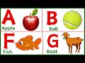 ABCD | Learn English Alphabets A to Z with pictures and video clips | A_for_Apple B_for_Ball