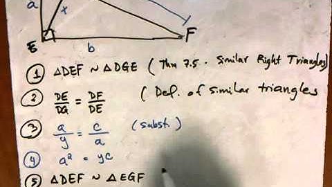 Proof of Pythagorean Thm  Using Similarity