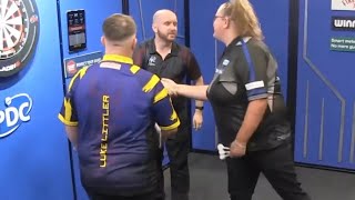 Luke Littler's perfect response to fan's slur at Beau Greaves after she beats him