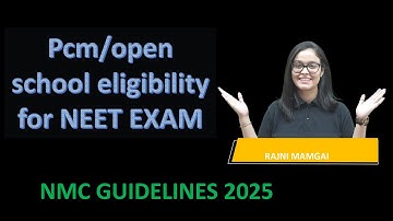 PCM and Open School students Eligible for NEET? | NMC Official Guidelines Explained 🔍#neet #viral 📚