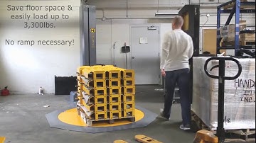 Loading the 1200UL Stretch Wrapper with a Pallet Truck