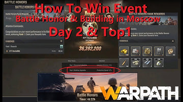 Warpath Tutorial 102 - Win Battle Honor Day 2: Building Upgrade (HunterBBQ Tips & Tricks)
