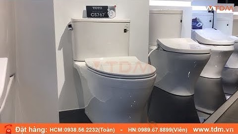 TDM.VN | Review bồn cầu TOTO CS767T8 thân C767 nắp TC600VS 2 khối chính hãng