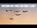 Swedish Air Force Historic Flight - King Carl XVI Gustaf – 50 years for Sweden.