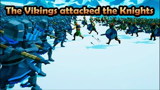 The Vikings attacked the Knights Polygon Fantasy Battle Simulator