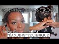 #sisterlocks #sisterlockjourney STRETCHING & STYLING MY SHORT SISTERLOCKS | USING THE BANDING METHOD