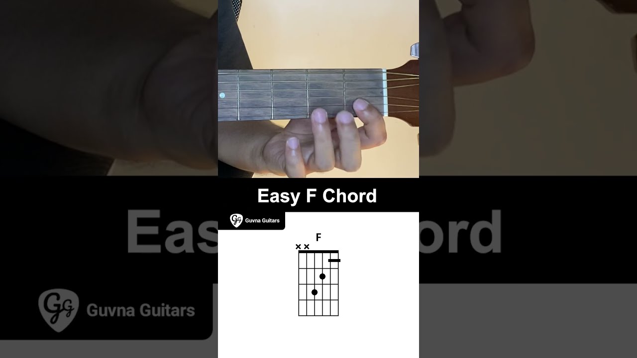 How To Play An Easy F Chord On Guitar Guvna Guitars
