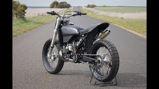 The Akin Moto KTM 300 Flat Track Build by Nigel Petrie from Engineered to Slide