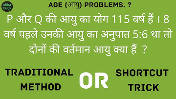 Ages Trick | Problem Based on AgesTricks | Ages Problem/Concept/Shortcut/Questions/Solutions/Formula