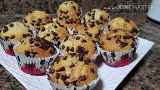 كاب كيك أمريكي إسفنجي بحبيبات الشوكولا اقتصادي و ناجح مليون بالمئة   muffins américains