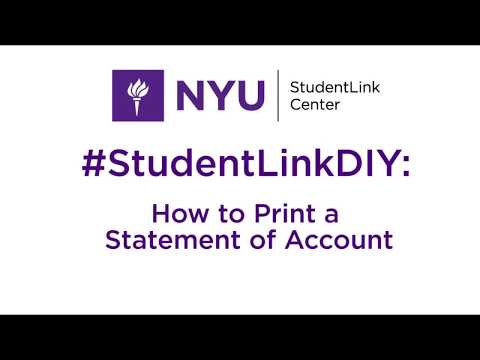 Printing Your NYU Bill | #StudentLinkDIY