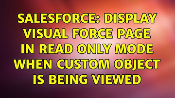 Salesforce: Display visual force page in read only mode when custom object is being viewed
