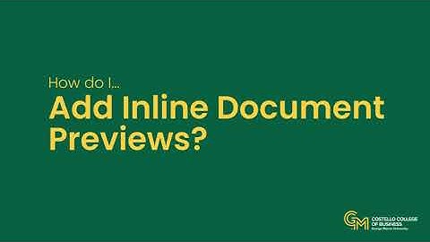 How to Preview Documents Inline in Canvas