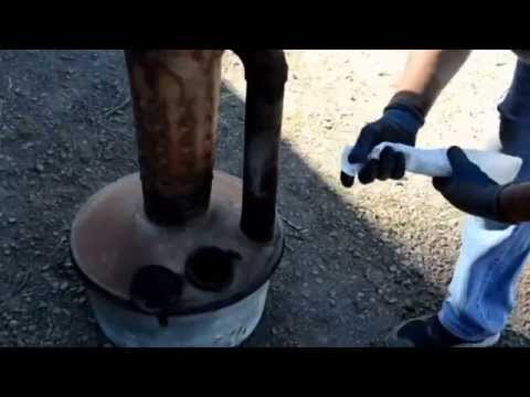 Lighting a smudge pot - YouTube