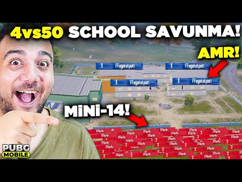 4 AMR vs 50 win94! SCHOOL BASKINI! EN ZOR KAPIŞMA! PUBG Mobile Ordu Savaşları