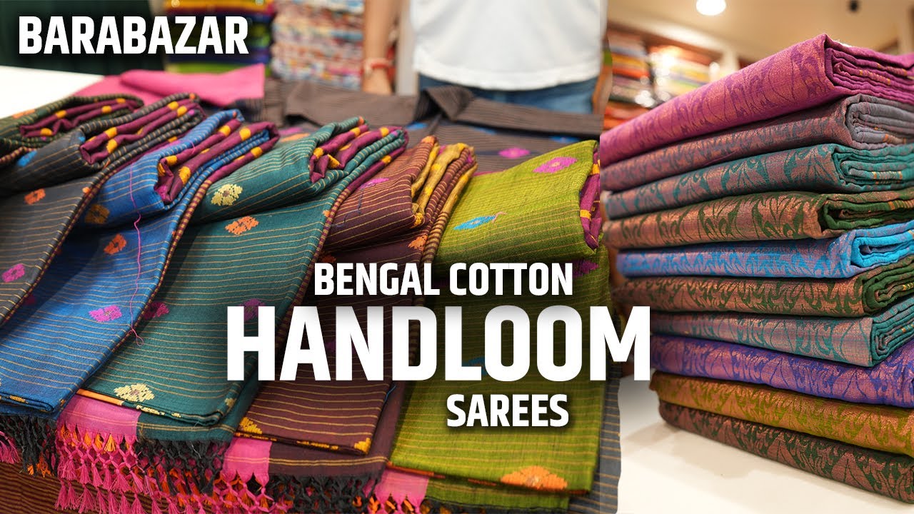 The Biggest Bengal Cotton Handloom Sarees Wholesaler in Kolkata Barabazar