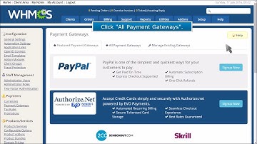 WHMCS. How to Set Up Payment Gateways