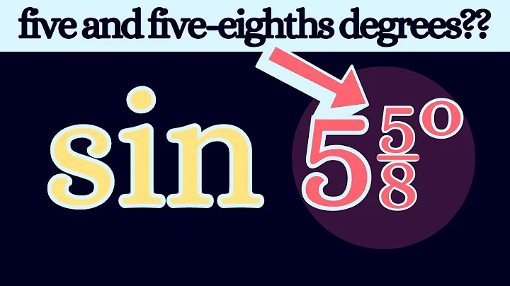 The exact value of sin 5⅝°??