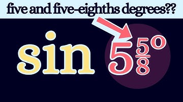 The exact value of sin 5⅝°??