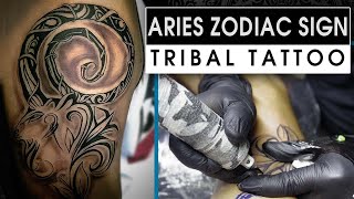 ARIES ZODIAC SIGN - TRIBAL TATTOO