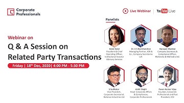 Webinar on Q & A Session on Related Party Transactions | Pavan Kumar Vijay