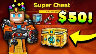 I Spent $50 on Pixel Gun 3D and THIS Is What I Got... (Super Chest Opening)