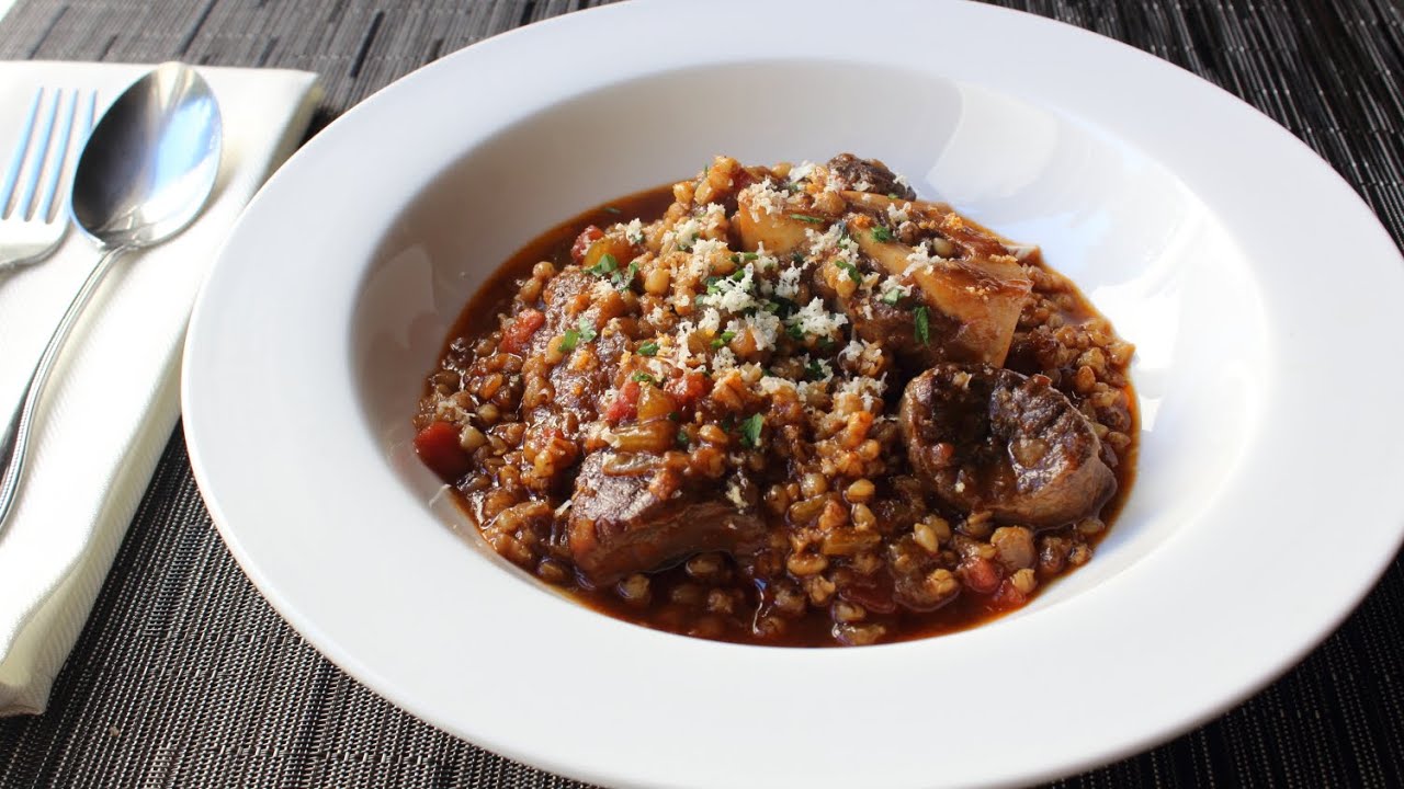 Beef and Barley Stew Recipe - How to Make Stewed Beef Shank with Barley | Food Wishes