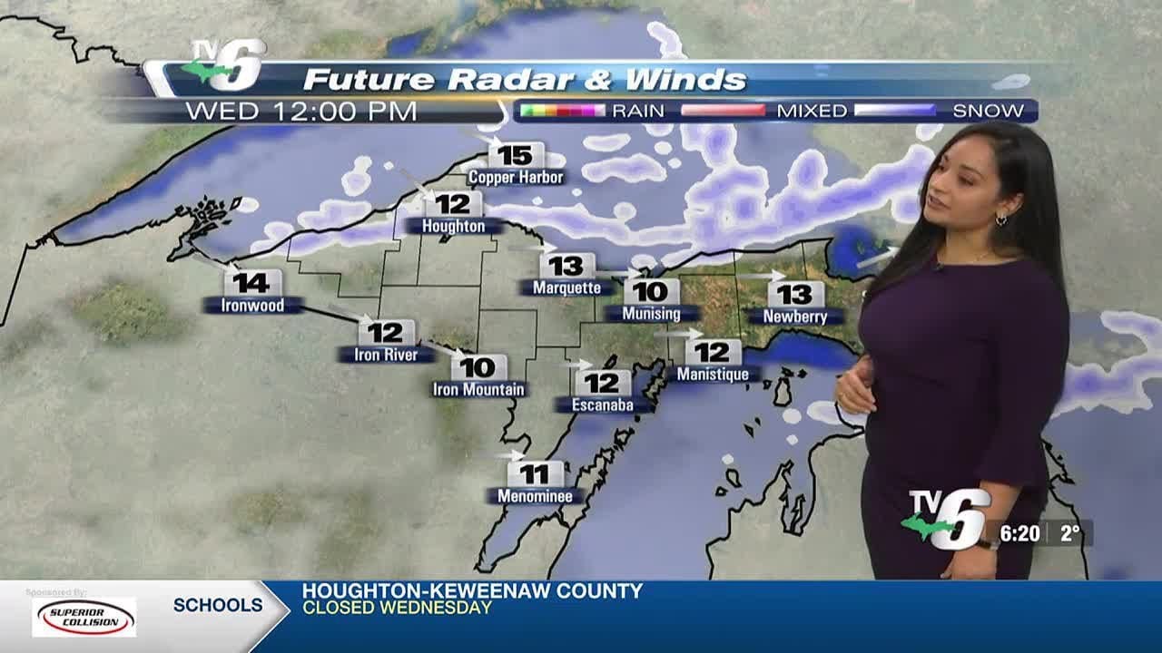 Lake effect snow showers in some areas - YouTube