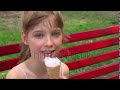 Stock footage  french teenager eating ice cream 3