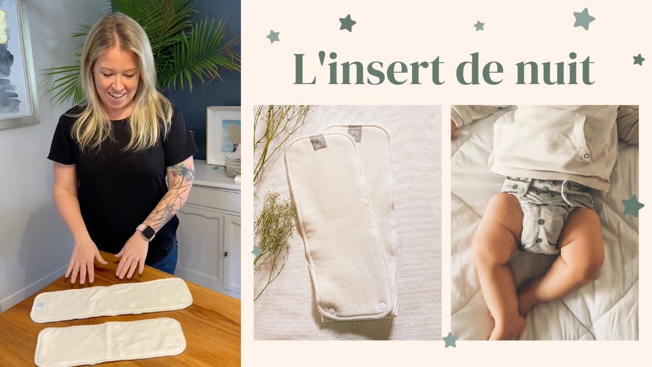 Comment adapter une couche lavable pour la nuit | Insert de nuit - YouTube