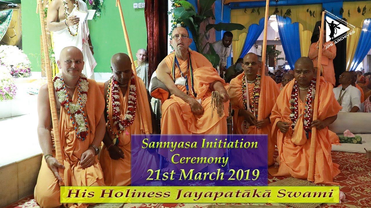 Sannyasa Initiation Ceremony 2019 in 4K during the Gaura Purnima Festival. 