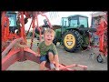 Tractor videos for kids | Using hay tedder and rake on the farm