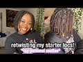 retwist on starter locs! |4 months loc’d| 4b/4c hair