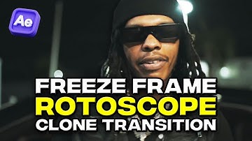 How to create FREEZE FRAME ROTOSCOPE CLONE TRANSITION in After Effects!