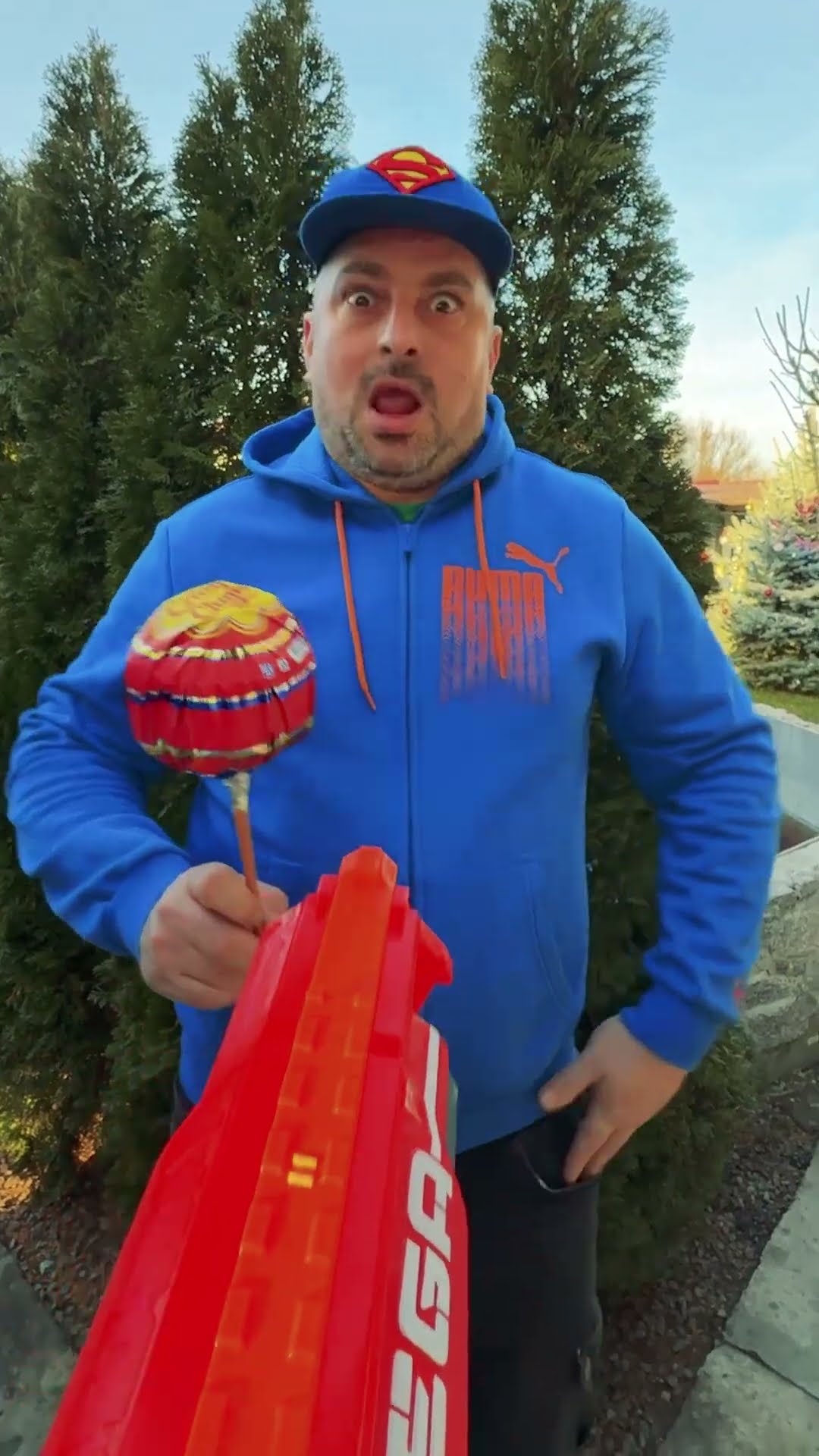 comedy: ?little baby play nerf gun?❤️?