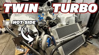 1800hp Camaro Twin Turbo Kit Build Part 2!  Hot Side