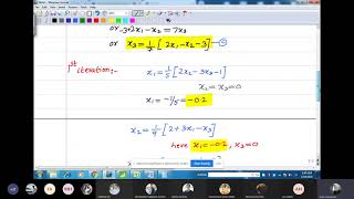 Gauss Siedel method and its solution on Excel