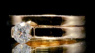 F&B Jewelry Showcase: Maia Forever ONE 6.5mm H&A Moissanite U Gallery Half Bezel Euro Shank Ring