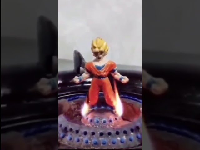 Goku super saiyan 2 on gas stove🤣 class=
