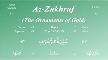 043/114. Surah Az-Zukhruf | سورة الزخرف | Mishary Bin Rashid Al-Afasy - Kuwait