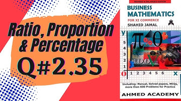 Business Math Q#2.35 For I.Com Part I Shahid Jamal Sindh Board.