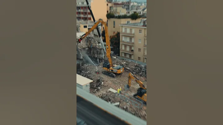 DEMOLITION PARTY 🤩🤯🎬 #cat #caterpillar #demolition #excavator