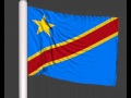 Le drapeau de la republique democratique du congo flottant