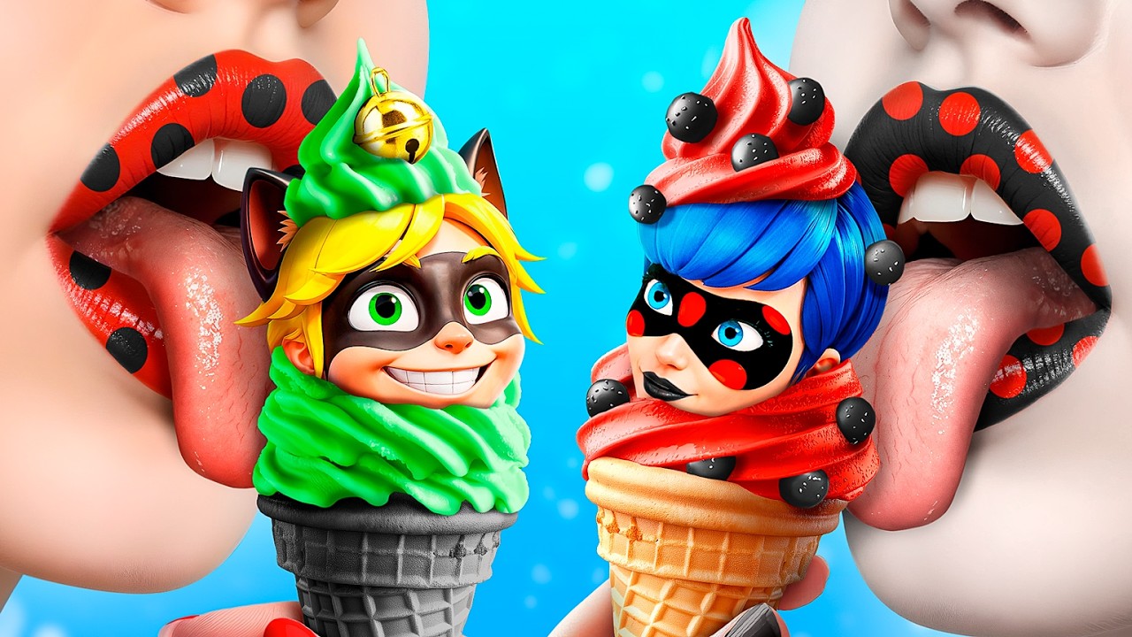 Dark LadyBug Vs Cat Noir / How to Become LadyBug / From Nerd Vampire To Beauty