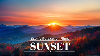 4K Sunset Harmony | Scenic Relaxation Films | Sleep Music | Meditation Music | Relax | Healing Mind