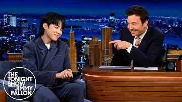Jimin at Tonight Show with Jimmy Fallon interview & Like Crazy Performance bts mv reaction jisoo v