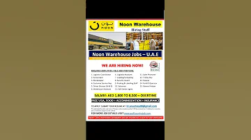 Noon Warehouse UAE Hiring 2025 AED 8 500 Salary Free Visa Dubaijobs Dubaijobportal Shorts 