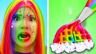 6 COOL RAINBOW CRAFTS AND LIFE HACKS | BEST BEAUTY AND GIRLY LIFE HACKS BY CRAFTY HACKS