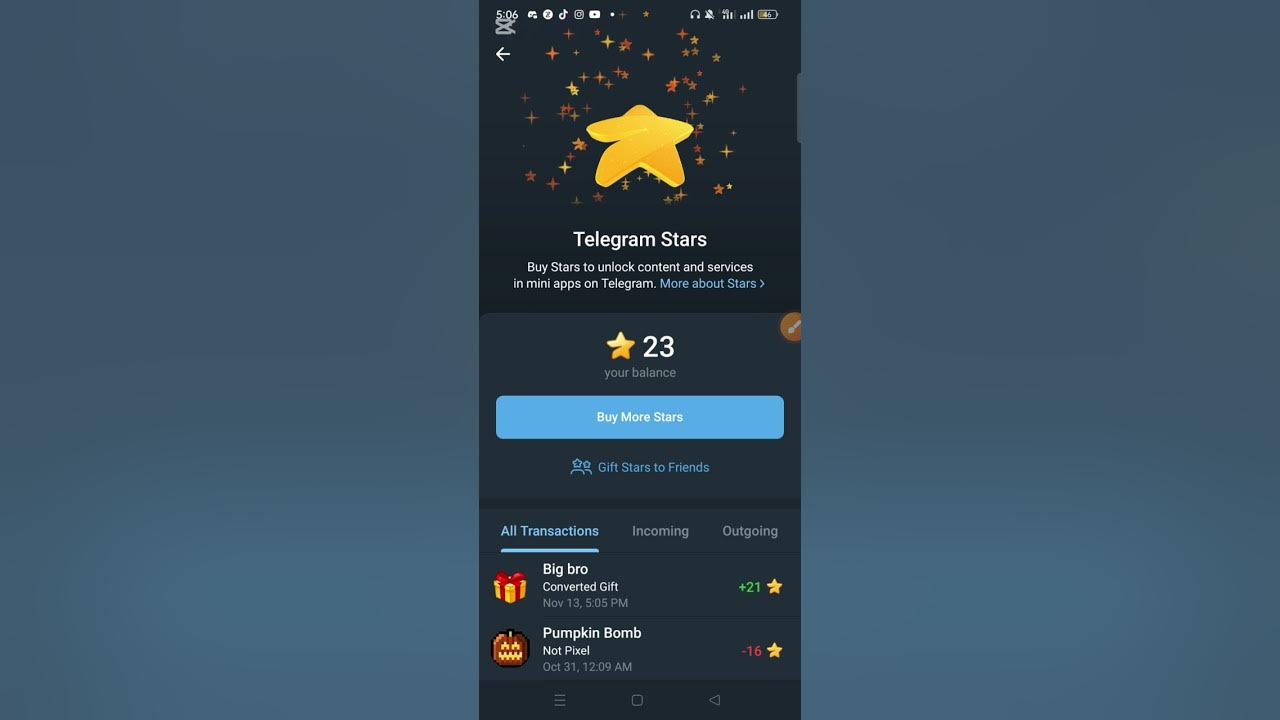 How to Send Telegram Stars ⭐ from one account to another. - YouTube